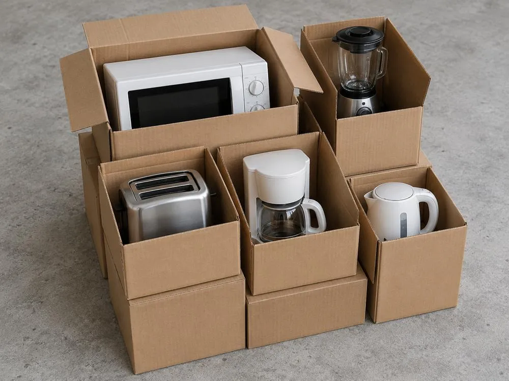 箱入り家電製品（イメージ）